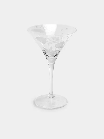 Artel Frutti Di Mare Hand-engraved Crystal Martini Glasses (set Of 6)  Abask Gift Set