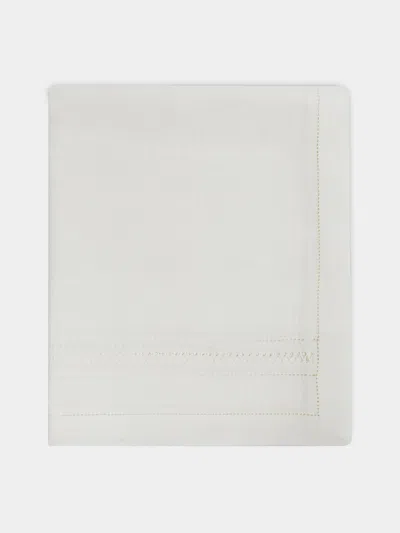 Volga Linen Diamond-stitch Linen Rectangular Tablecloth  Abask Luxury Gift