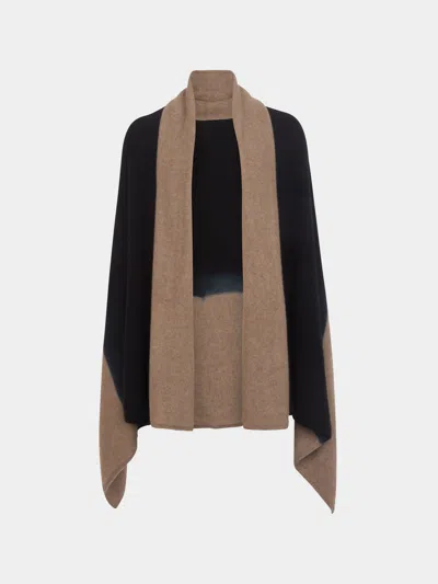 Suzusan Shibori Cashmere Travel Shawl One Size  Abask Luxury Gift In Brown