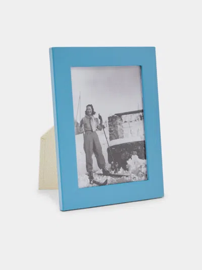 William & Son Leather Photo Frame  Abask Luxury Gift In  Light Blue
