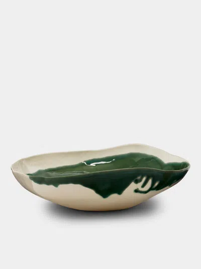 Pottery & Poetry Hand-glazed Porcelain Salad Bowl  Abask Luxury Gift