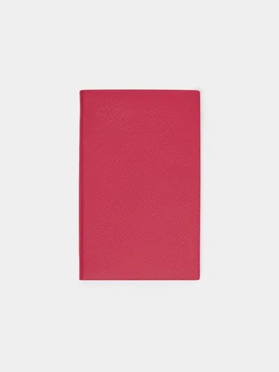 Smythson Panama Leather Notebook  Abask Luxury Gift In Red