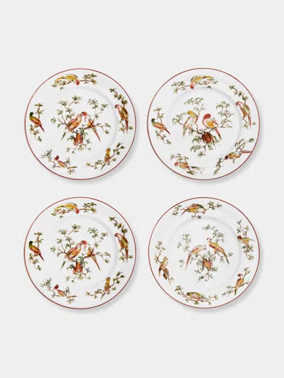 Laboratorio Paravicini Pappagallini Ceramic Dinner Plates (set Of 4)  Abask Gift Set