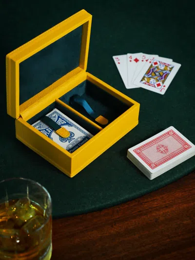 Noble Macmillan Leather Playing Cards Set  Abask Gift Set In Adult