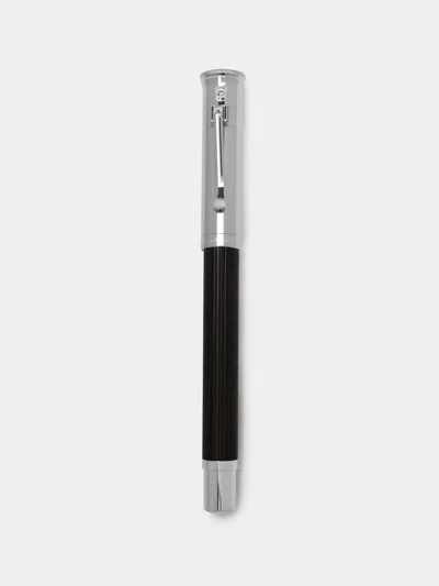 Graf Von Faber-castell Grenadilla Platinum-plated Wood Rollerball Pen  Abask Luxury Gift In  Silver