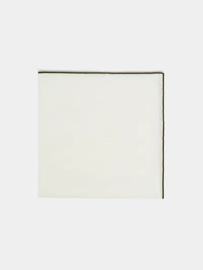 Madre Linen Hand-dyed Linen Contrast-edge Napkins (set Of 4)  Abask Gift Set