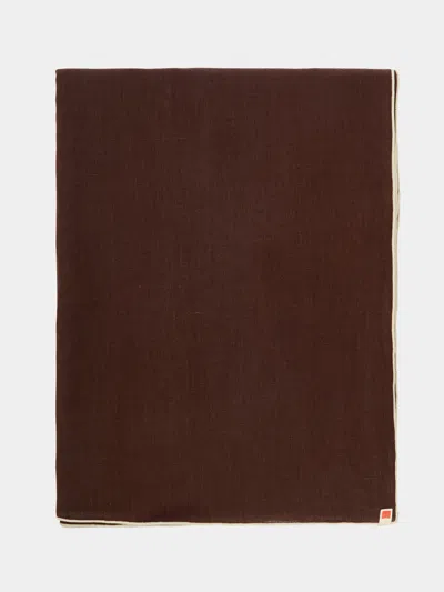 Madre Linen Hand-dyed Linen Contrast-edge Tablecloth  Abask Luxury Gift