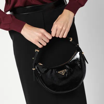 Shop Prada Arqué Black Bag In Naplak Patent Leather