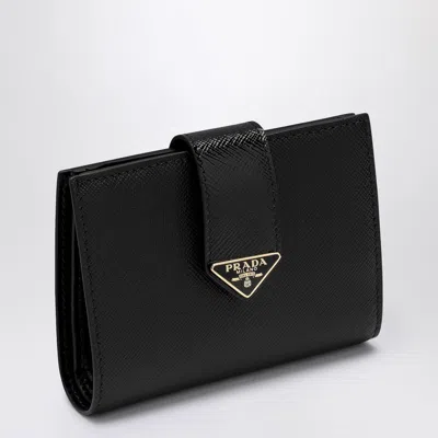 Shop Prada Black Saffiano Small Wallet