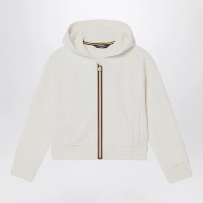 K-way Divine White Hooded Sweatshirt In White