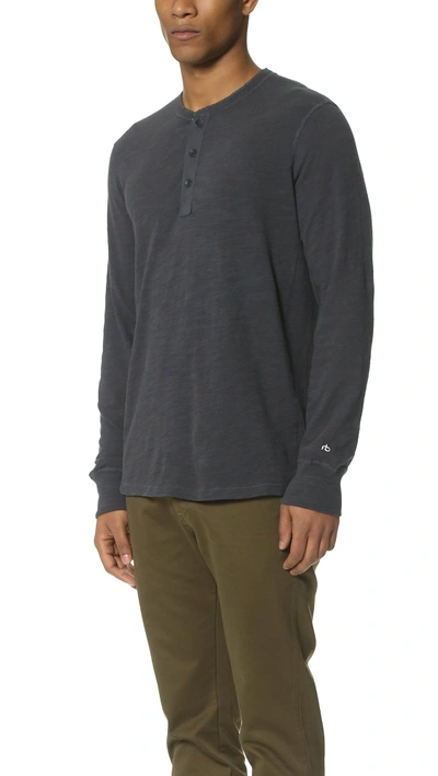 Rag & Bone Basic Henley In White