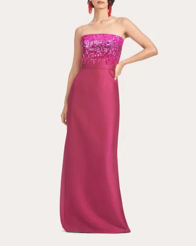 Sachin & Babi Phaedra Strapless Sequin Column Gown In Red