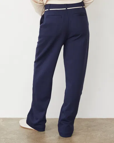 Monrow Cotton Knit Trousers In Dark Navy