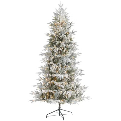 Homplanti 7.5' Flkd Manchester Spruce Xmas Tree W/450 Lights & 949 Tps