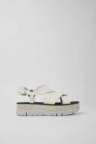 Camper Oruga Up Platform Sandals In White
