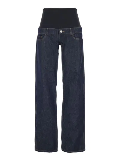 Coperni Blue Jeans With Stretch Waist In Denim Woman In Blue