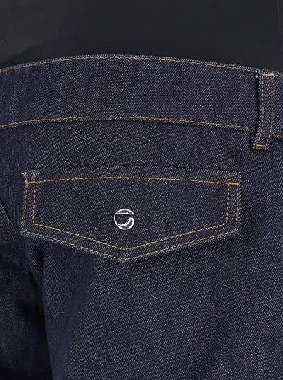 Coperni Blue Jeans With Stretch Waist In Denim Woman In Blue