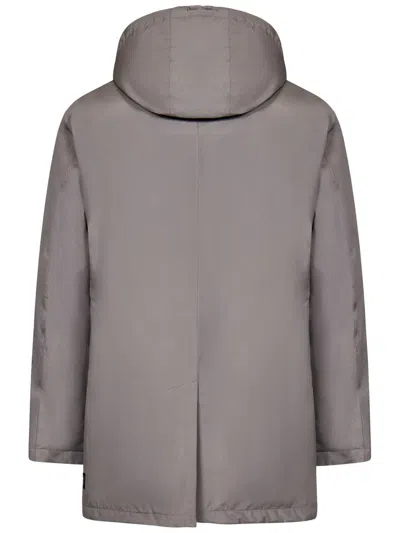 Herno Man Puffer Light Grey Size 42 Polyester In Grey