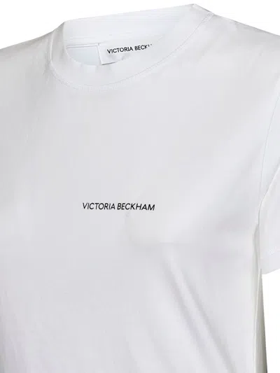 Victoria Beckham Womens White Logo-print Regular-fit Organic-cotton Jersey T-shirt Xl In White