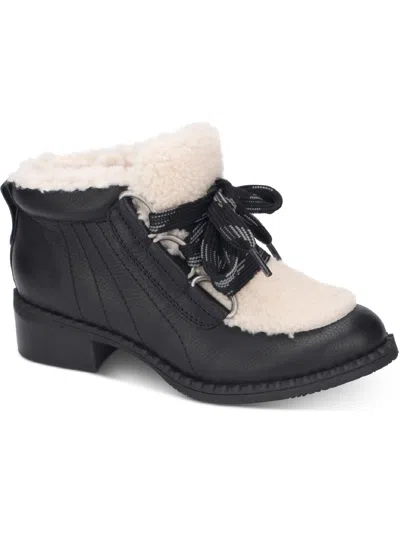 GENTLE SOULS BY KENNETH COLE BEST STITCH WOMENS LEATHER SHEARLING SHOOTIES 