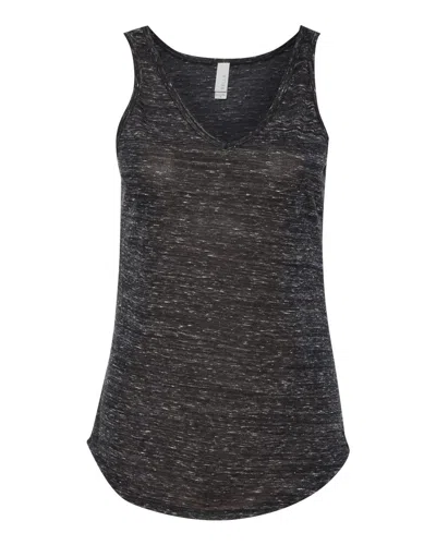 Bella+canvas Women's Flowy V-neck Tank In Black