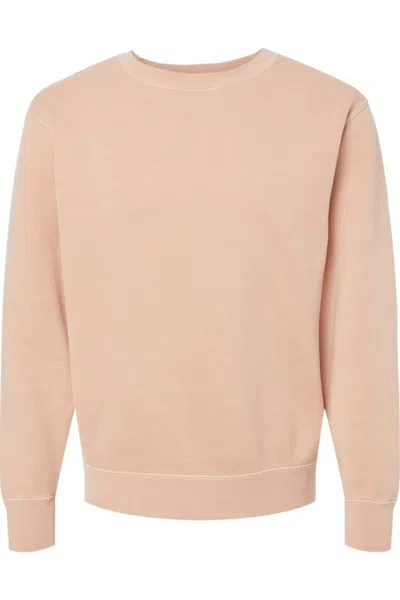 Independent Trading Co. Midweight Pigment-dyed Crewneck Sweatshirt In Beige