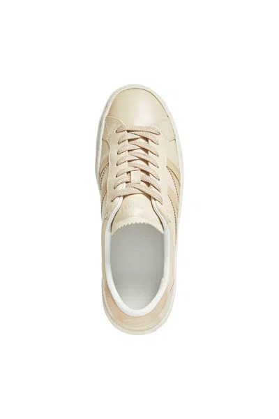 Shop Moncler Sneakers In Beige