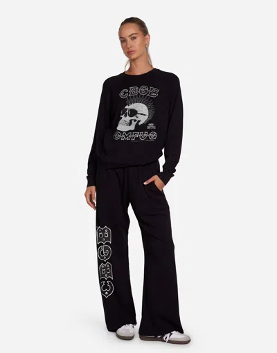 Lauren Moshi Juvia Crystal Cbgb Punk Skull In Black
