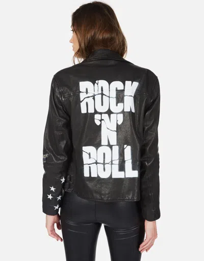 Lauren Moshi Posey Cracked Rnr Spray In Black