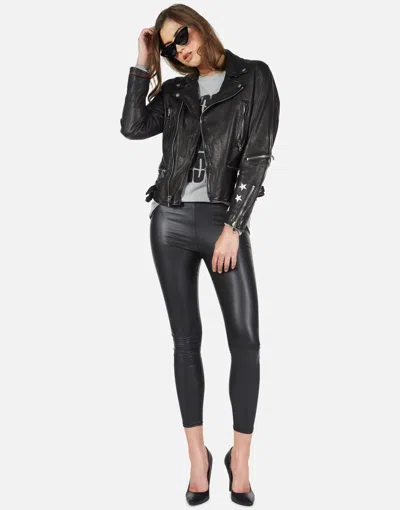 Lauren Moshi Posey Cracked Rnr Spray In Black