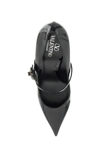 Shop Valentino "mary Jane Patent Leather Shoes In Black