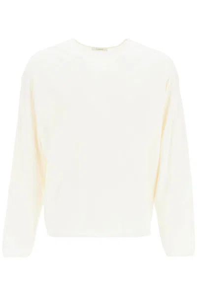 Shop Lemaire Long-sleeved Relaxed Fit T In White