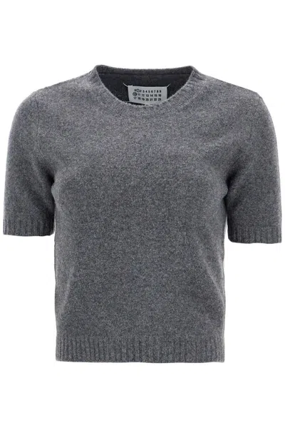 Shop Maison Margiela Wool Crewneck Sweater In Grey