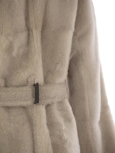 Brunello Cucinelli Reversible Shearling Coat With Shiny Detailing