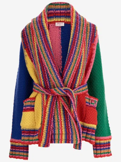 Shop Emilio Pucci Wool Color Block Cardigan