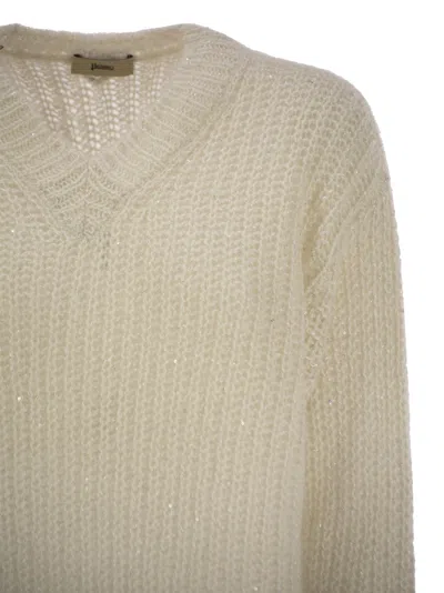 Herno V-neck Long-sleeved Sweater