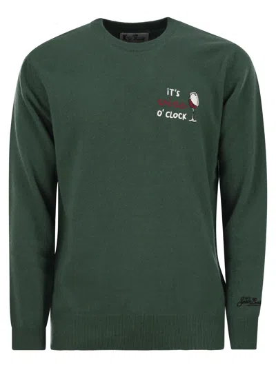 Mc2 Saint Barth It' Wine O' Clock Wool And Cashmere Blend Sweater
