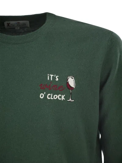 Mc2 Saint Barth It' Wine O' Clock Wool And Cashmere Blend Sweater