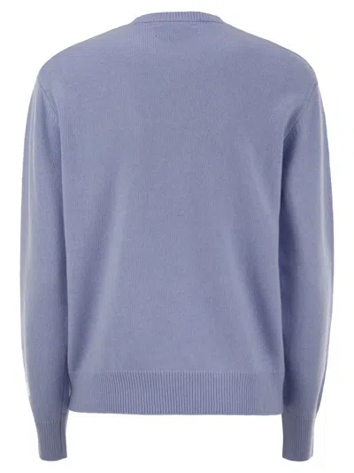 Mc2 Saint Barth Wool And Cashmere Blend Sweater With Embroidery Nessuno Te Lha Chiesto