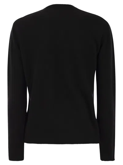 Mc2 Saint Barth Wool And Cashmere Blend Sweater With Embroidery Queen Of The Night
