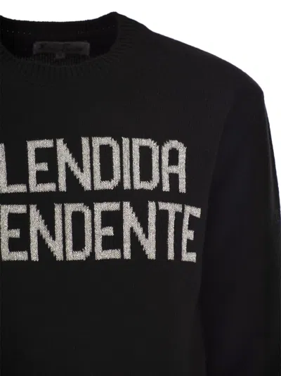 Mc2 Saint Barth Wool And Cashmere Blend Sweater With Embroidery Splendida Splendente