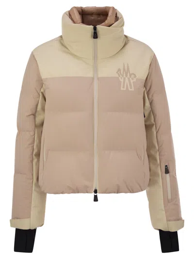 Moncler Pink And Ivory Stennes Down Jacket