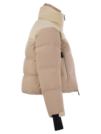 Moncler Pink And Ivory Stennes Down Jacket