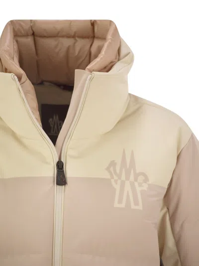 Moncler Pink And Ivory Stennes Down Jacket