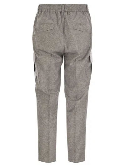 Peserico Men's Wool, Silk And Cashmere Jogger Trousers