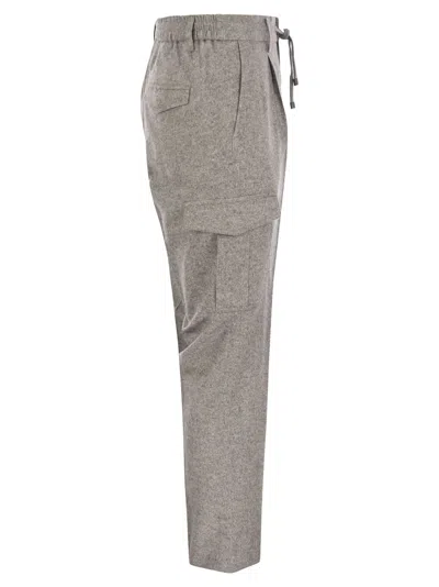 Peserico Men's Wool, Silk And Cashmere Jogger Trousers