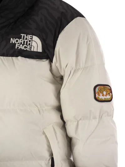 The North Face Nuptse Water Repellent 700 Fill Power Down Short Puffer Jacket In White