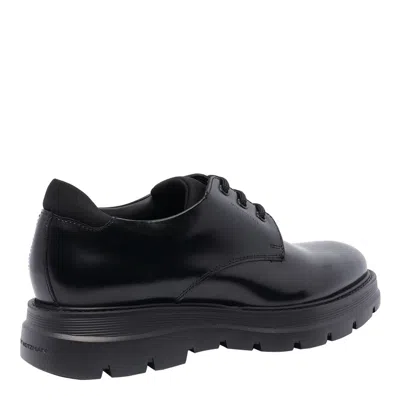 Stuart Weitzman Leather Derby Shoes In Black