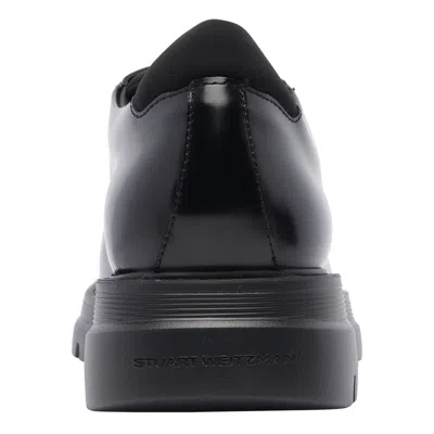 Stuart Weitzman Leather Derby Shoes In Black