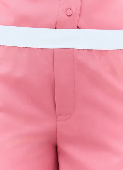 Gucci Light Wool Boxer-style Shorts In Pink